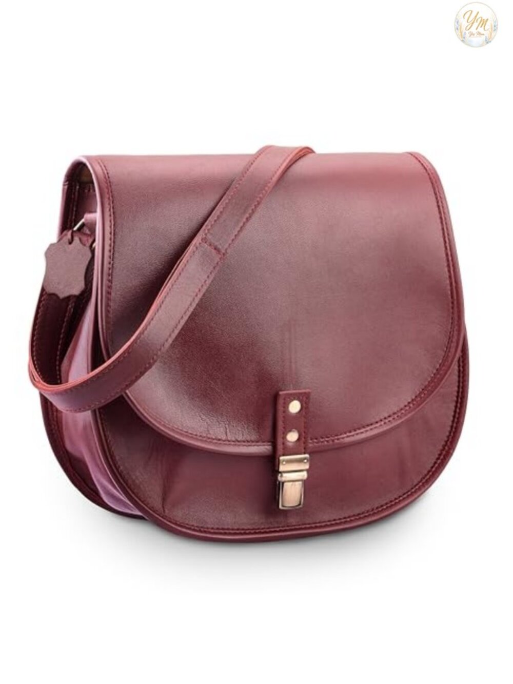 Genuine Leather Vintage Saddle Crossbody Bag Handmade Women's Purse Tablet